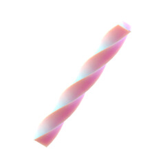 Poster -  3d gradient twisted line shape for your design on an isolated background. 3d rendering icon.