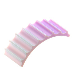 Poster -  3d gradient geometric abstract bend wall shape for your design on an isolated background. 3d rendering icon.