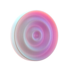 Fototapete -  3d gradient geometric abstract shape wavy patterned circle for your design on an isolated background. 3d rendering icon.