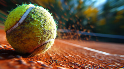 Sticker - tennis ball on the court