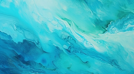 Wall Mural - Marble watercolor paint background by teal color blue and green with liquid fluid texture for background