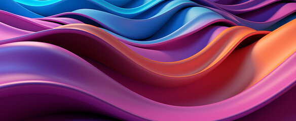 Abstract wave in motion colorful background 3d render High quality photo