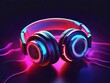 © Nilima - Attractive looking headphone with neon effect