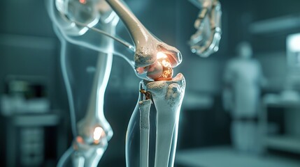 Knee Joint Replacement, 3d style image