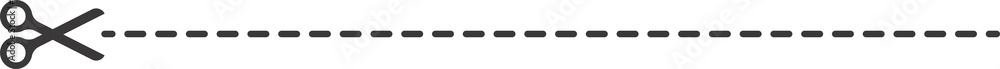Cut Here Line Razor Cut here line with scissor. Icon for coupons and paper vouchers. Crop ...