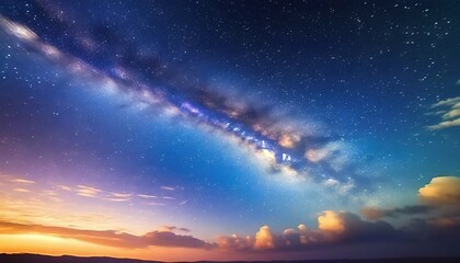 Wall Mural - galactic sky with stars and clouds