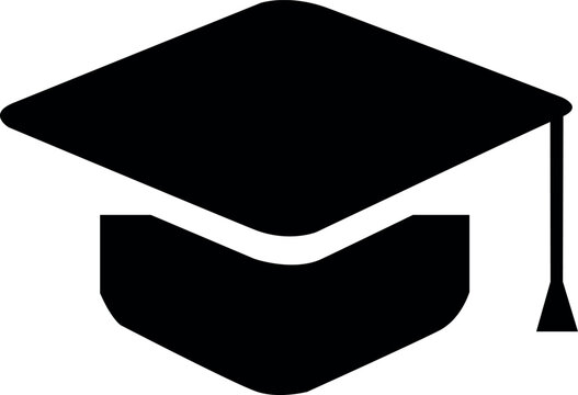 Black graduation cap vector illustration