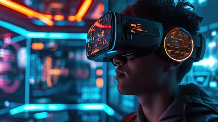 Realistic portrayal of a game developer with a futuristic vision, embodying creativity and innovation in the gaming industry