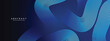 © GraphicEffect - Abstract Dark Blue Waving Line Particle Technology Background. glowing wave lines background. Modern gradient with glowing circles lines decoration. for brochure, cover, banner, website, header