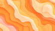 Pastel orange peach and custard shapeless Flat background abstract background with waves