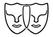 Maski teatralne ilustracja