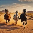 Horses running 