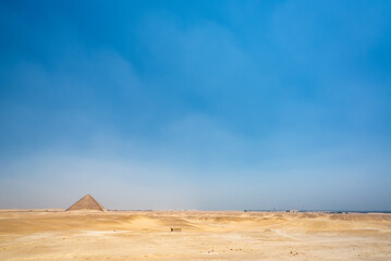 Canvas Print - Wide angle view of the Red Pyramid and the Bent Pyramid at Dahshur, Egypt