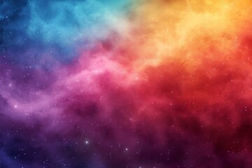 Wall Mural - delicate and soft night sky, twinkling stars on watercolor background, red and blue, dreamy fantasy 