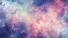 Galaxy Background. Pastel Galaxy Patterned Background. 