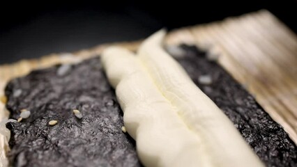 Wall Mural - The chef prepares delicious rolls. Close-up