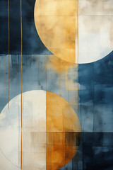 Wall Mural - abstract geometric background with different shapes