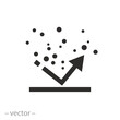 protect surface from sand icon, proof dust, resistant property, flat symbol - vector illustration