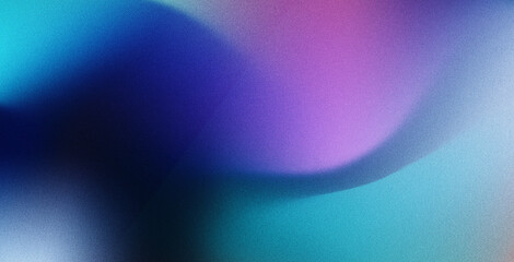 Poster - 4K Beautiful color gradient background with noise. Abstract pastel holographic blurred grainy gradient banner background texture Colorful digital grain soft noise effect Nostalgia, vintage, retro	