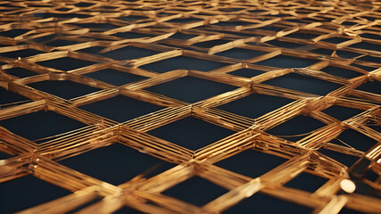  Wireframe connectivity mesh geometric network tech background concept.. AI generated image, ai