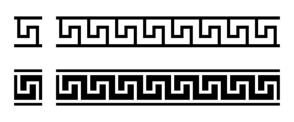 Wall Mural - Greek Style Ornament Geometric Frame Border Seamless Pattern