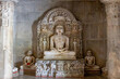 jain holy god statue at jain temple from flat angle