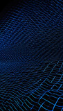 Fototapeta Do przedpokoju - An abstract background featuring an orange and blue background, in the style of mosaic-like forms -