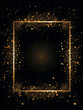 © DigitalLys - Golden Sparkle Frame on Black