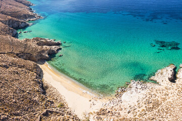 Wall Mural - The beach Kalo Ambeli of Serifos island, Greece