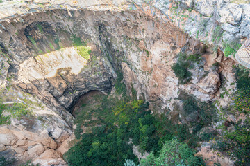 Canvas Print - Cennet and Cehennem (English: heaven and hell) are the names of two large sinkholes in the Taurus Mountains, in Mersin Province, Turkey. The sinkholes are among the tourist attractions of the province