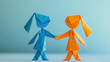 © Andreas - paper origami people holding hands