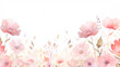 © jiejie - Floral frame with decorative flowers, decorative flower background pattern, floral border background
