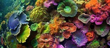 Australian Coral Of The Scolymia Species, Known As Rainbow Coral.