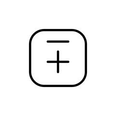 Leinwandbilder - Add, new, plus icon symbol - create icons, more button in thin line, outline and stroke style for apps and website	