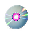 DVD-RW, CD-RW rewritable disk for music, video, movie or data storage isolated. Transparent PNG image.