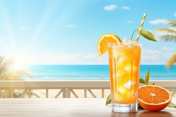 Poster - cocktail on the beach