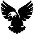 Eagle vector, flat icon, black