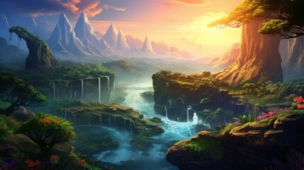 Wall Mural - A beautiful, breathtaking land that hides its secrets game art