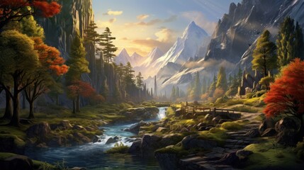 Wall Mural - A beautiful, breathtaking land that hides its secrets game art
