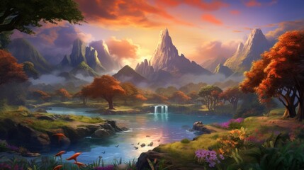 Wall Mural - A beautiful, breathtaking land that hides its secrets game art