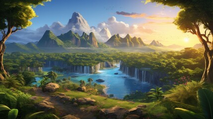 Wall Mural - A beautiful, breathtaking land that hides its secrets game art
