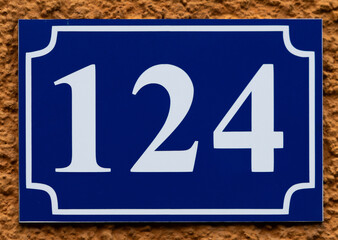 Sticker - Hausnummer 124