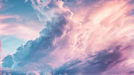 Wall Mural - a pink and blue cloudy sky with a plane in the foreground and a plane in the foreground in the foreg