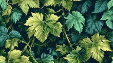  A Close Up Of A Bunch Of Leaves With Green And Yellow Leaves On The Top Of The Leaves And The Bottom Of The Leaves On The Bottom Of The Leaves.