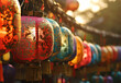 hundreds of colorful lanterns