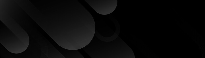 Black abstract curved round corner rectangle geometric line pattern background. Minimal trendy clean geometry banner. Luxury background. Vector illustration