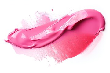 Wall Mural - Berry colored lip gloss sample isolated on white background