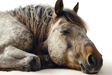 Poster - Horse Sleep Isolated