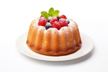 Wall Mural - Isolated Bundt cake on white background