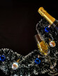 Fondo de fiestas navideñas, fondo champaña, fondo champagne 